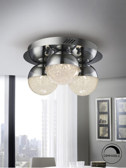 PLAFON 3L LED·SPHERE·CR.Ø30DIM
